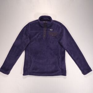 Patagonia Girls Re-Tool Snap-T Fleece Pullover Purple XL (14-16) Jacket EUC!